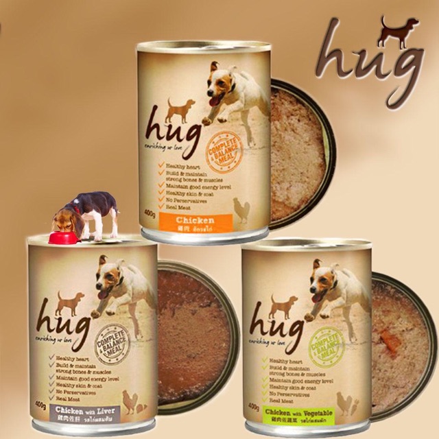 Pate Hug cho chó - Lon 400g