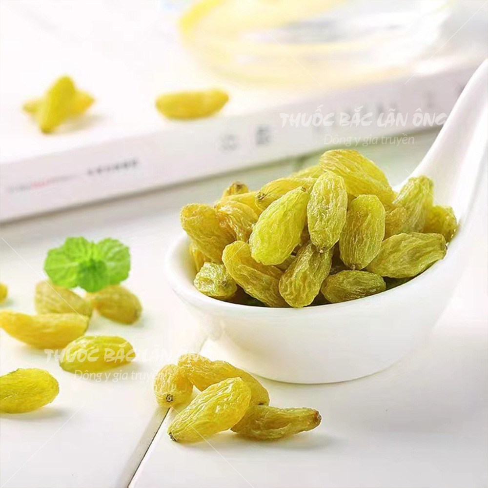 Nho xanh khô không hạt 1kg (hàng loại 1, đồ ăn vặt, làm bánh)