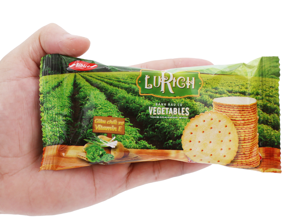 Bánh Crackers Lurich Rau Củ Bibica 180g