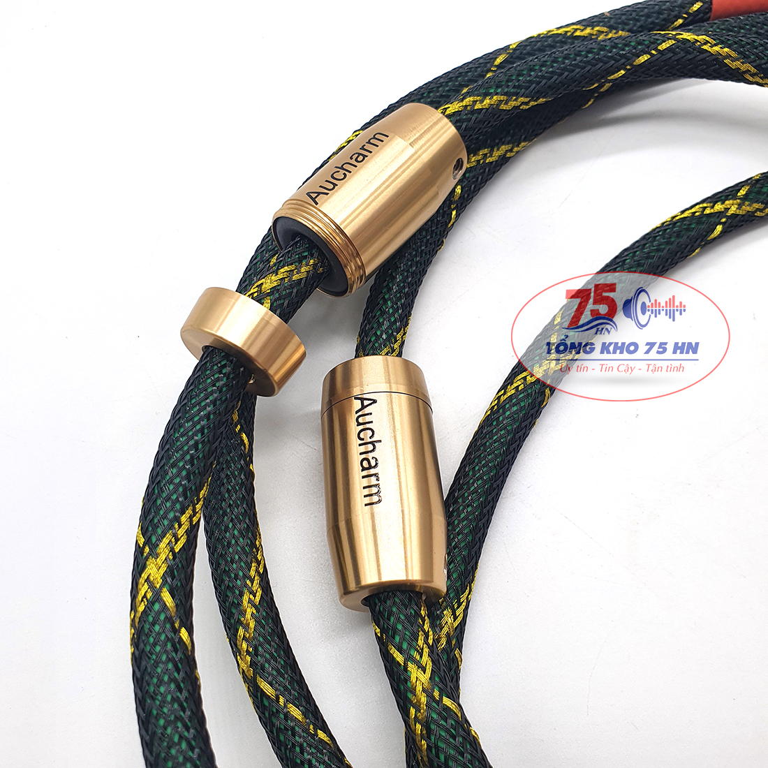 Cặp dây tín hiệu âm thanh Aucharm RCA cao cấp dài 1m