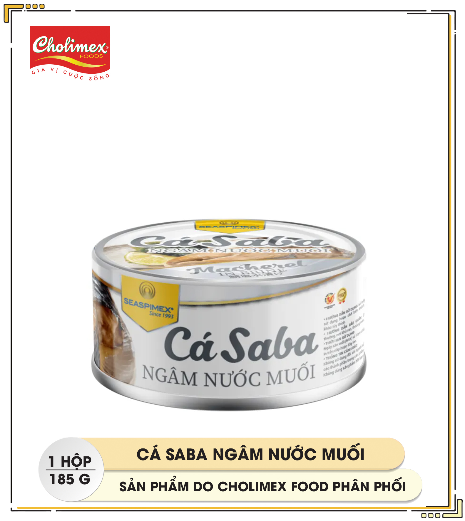 Cá Saba ngâm nước muối Seaspimex 185g