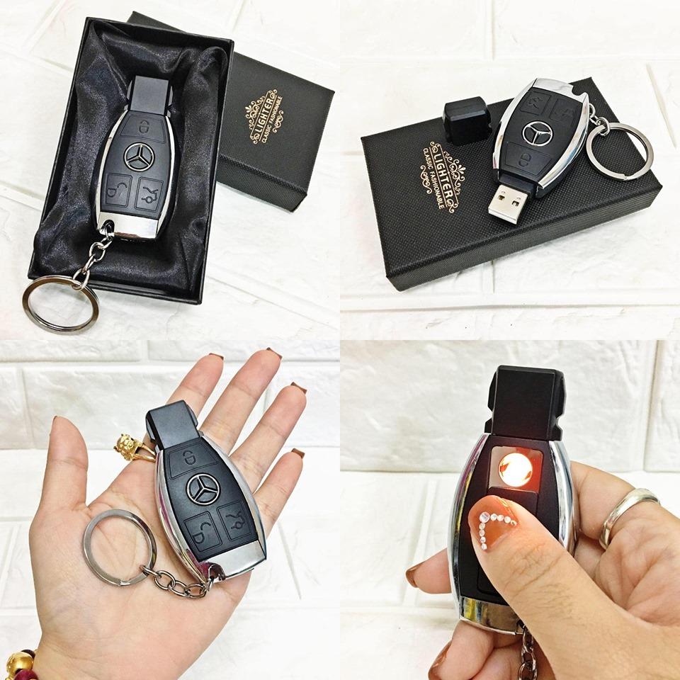 Bật lửa điên  - MÓC KHÓA XE HƠI MERCEDES - (SẠC ĐIỆN)