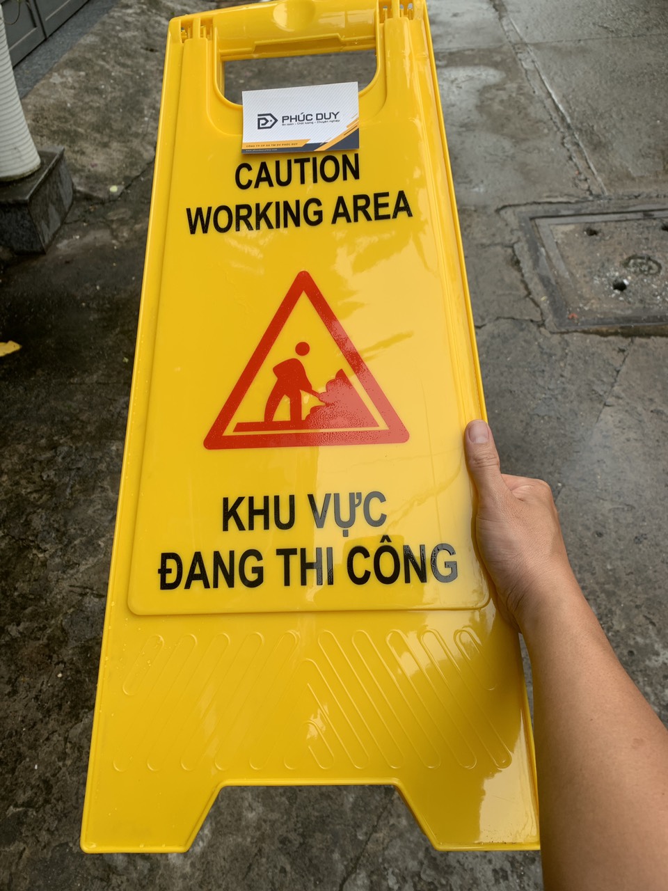 BẢNG CẢNH BÁO ĐƠN VỊ ĐANG THI CÔNG CHỮ A