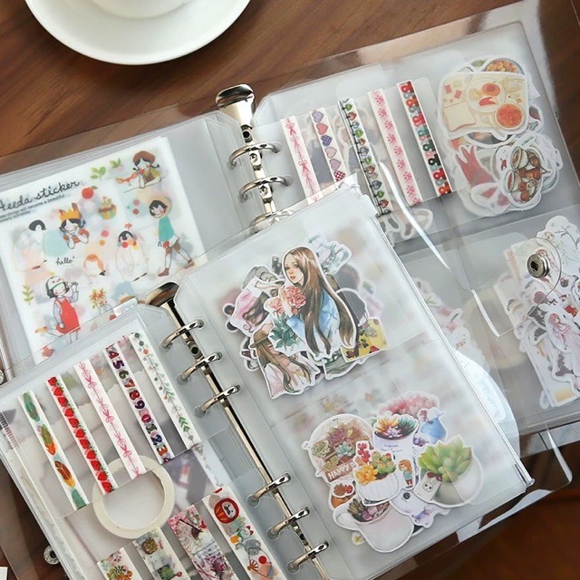 Sổ Còng Kèm Túi Zip Và Sheet Đựng Stickers (Có Lẻ Sheet Refill)