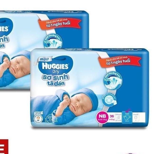 Tã dán sơ sinh Huggies Dry NB36 (<5kg)
