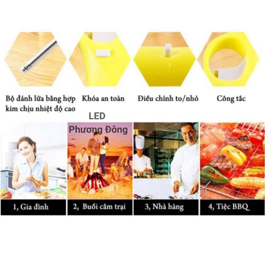 CÂY MỒI LỬA BẾP GAS BẾP CỒN
