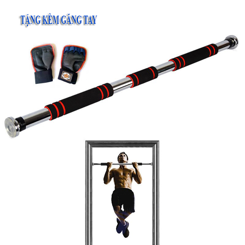 BÁO GIÁ MÁY TẬP XÀ ĐƠN | Shopee Lazada Sendo Tiki mới nhất 28 Xà Đơn Treo Tường Gắn Cửa KT 60-110cm Điều Chỉnh Kích Thước Màu Đen Đỏ Không Cần Bắt Vít Chịu Lực 150kg + Tặng Kèm Găng tay Tập Xà Đơn