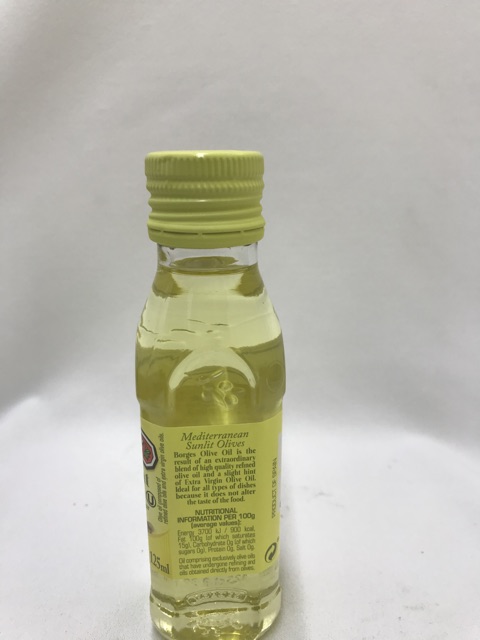 Dầu oliu extra không mùi nhãn hiệu borges 125ml