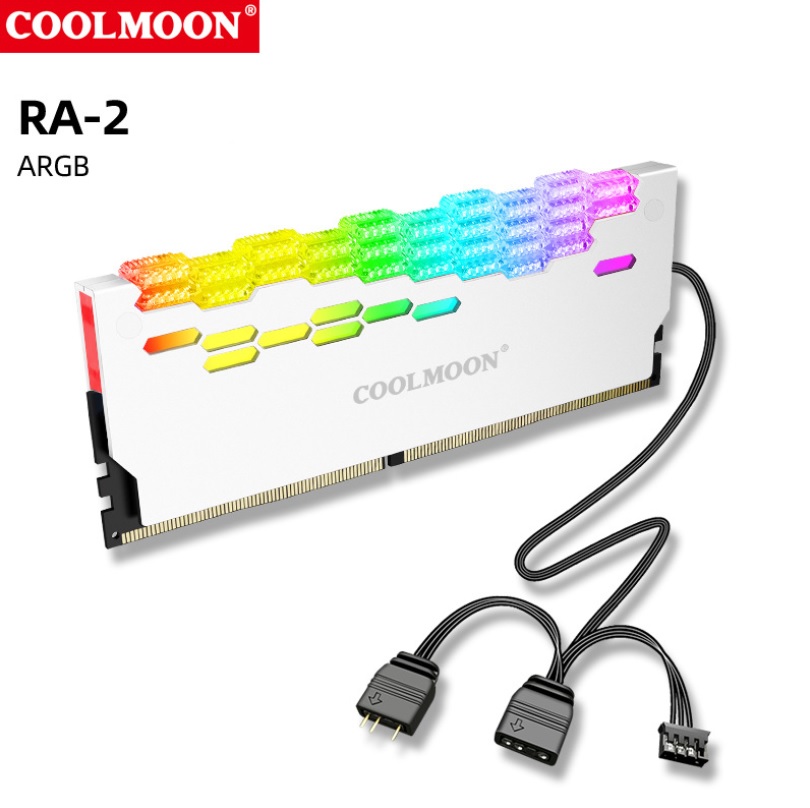 Tản Nhiệt Ram Led RGB Coolmoon RA-2 Diamond - Hỗ Trợ Đồng Bộ Hub Coolmoon và Mainboard