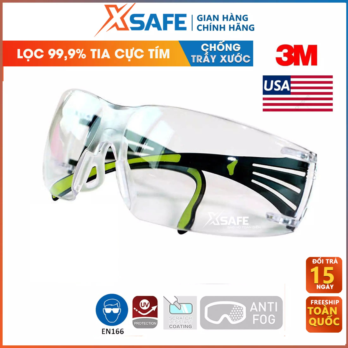 3M safety glasses UV-proof dustproof windproof anti-scratch glasses eyes protection in medical work motorcycle sf401af