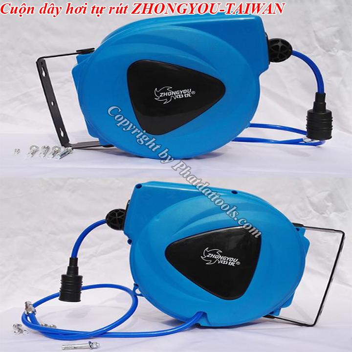 Cuộn dây hơi khí nén tự rút Đài Loan kích thước 8mm 12mm 11m