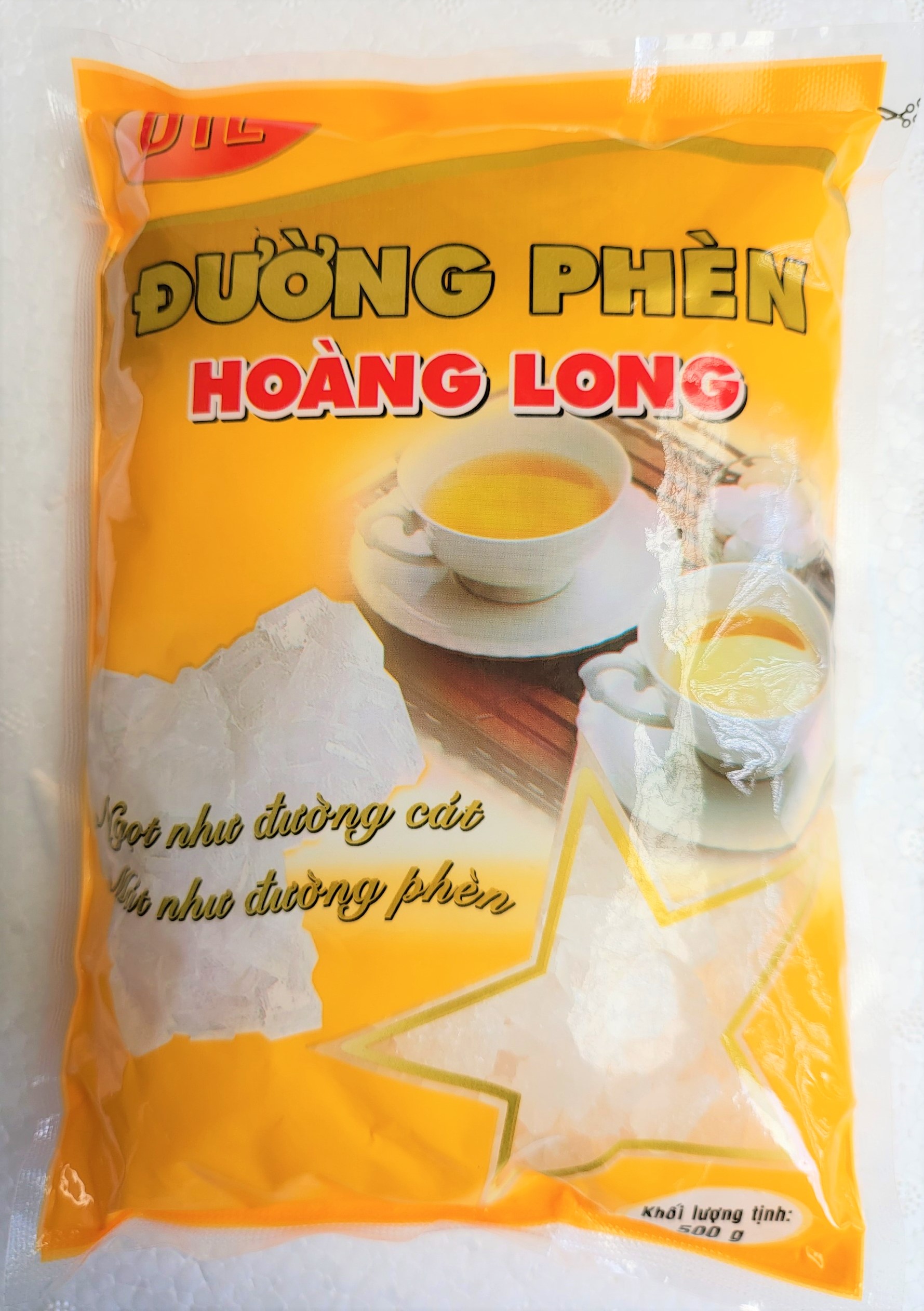 [Túi VÀNG 500g] ĐƯỜNG PHÈN HẠT (TO) [VN] HOÀNG LONG Rock Sugar