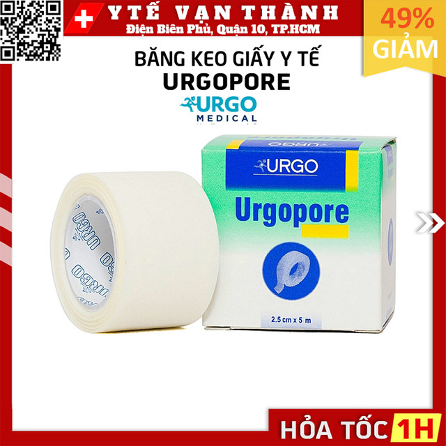 Băng Keo Giấy Y Tế- Urgopore, Không gây kích ứng da Thailand -VT0330  Y Tế