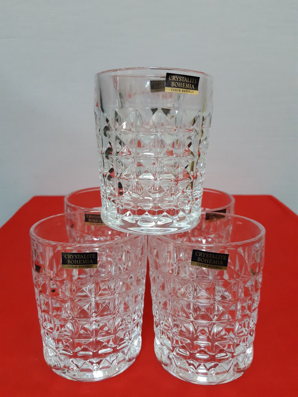 BỘ 6 CỐC PHA LÊ SÉC CRYSTALITE BOHEMIA 230ML KIM CƯƠNG