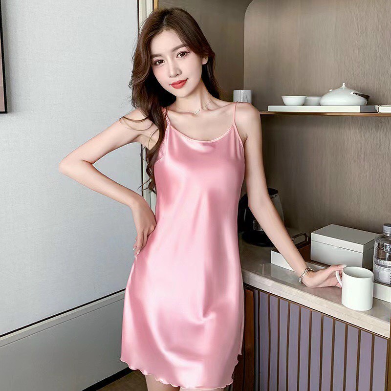 [FREESHIP TOÀN QUỐC] Váy ngủ 2 dây lụa satin cao cấp ĐT