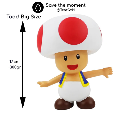 Mô hình Super Mario gồm Mario, Luigi, Yoshi, Peach, Toad, Donkey Kong, Wario, Bowser, Goomba