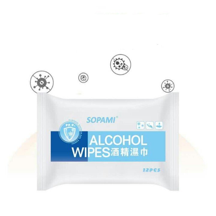 Khăn ướt tẩm cồn kháng khuẩn Sopami Alcohol