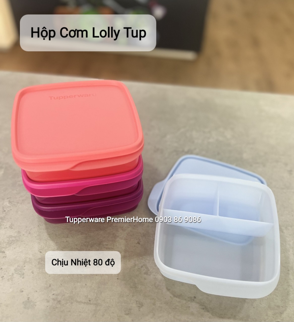 HỘP CƠM TUPPERWARE LOLLY TUP GIÁ/1HỘP
