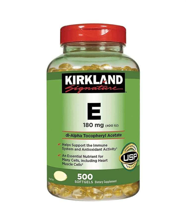 Vitamin E 400 IU Kirkland 500 viên của Mỹ