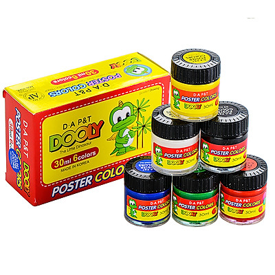 Màu nước poster dooly lẻ 6 màu thể tích 30ml