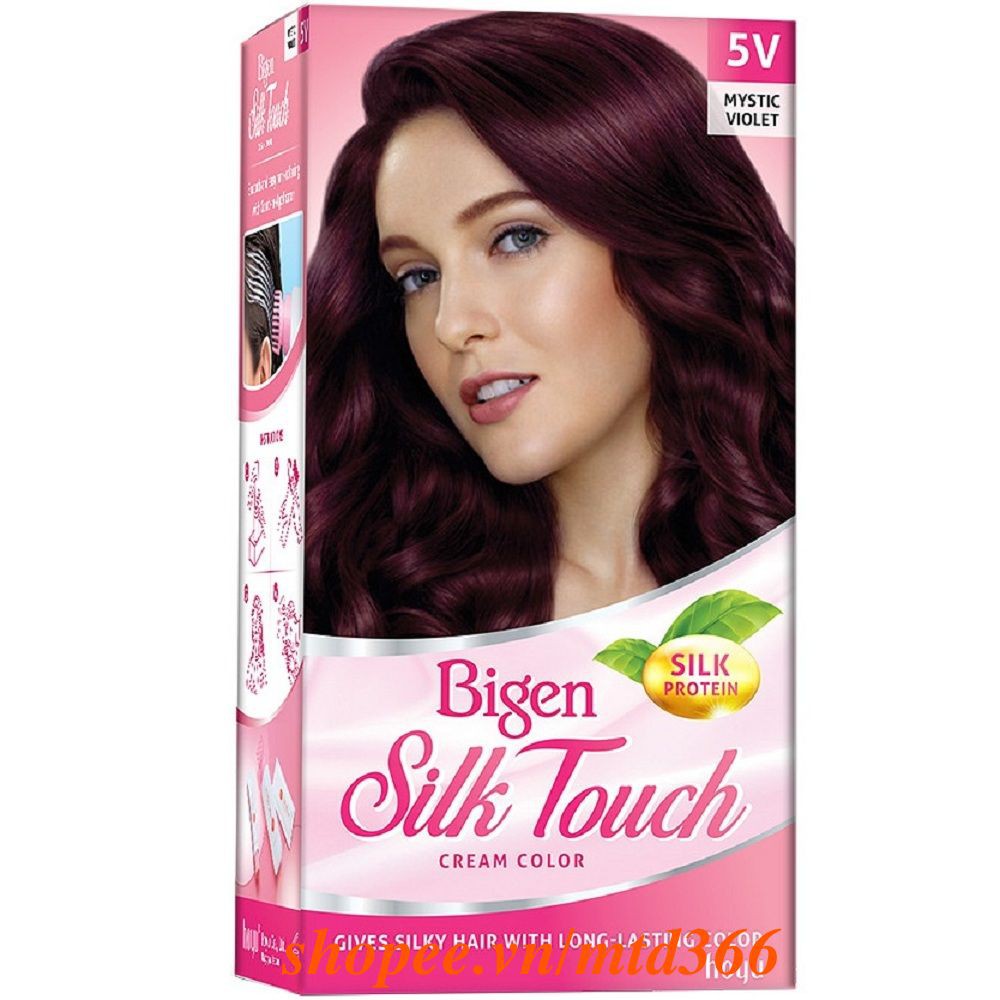 Kem Nhuộm Tóc Bigen Silk Touch - 5V Đỏ tím Violet