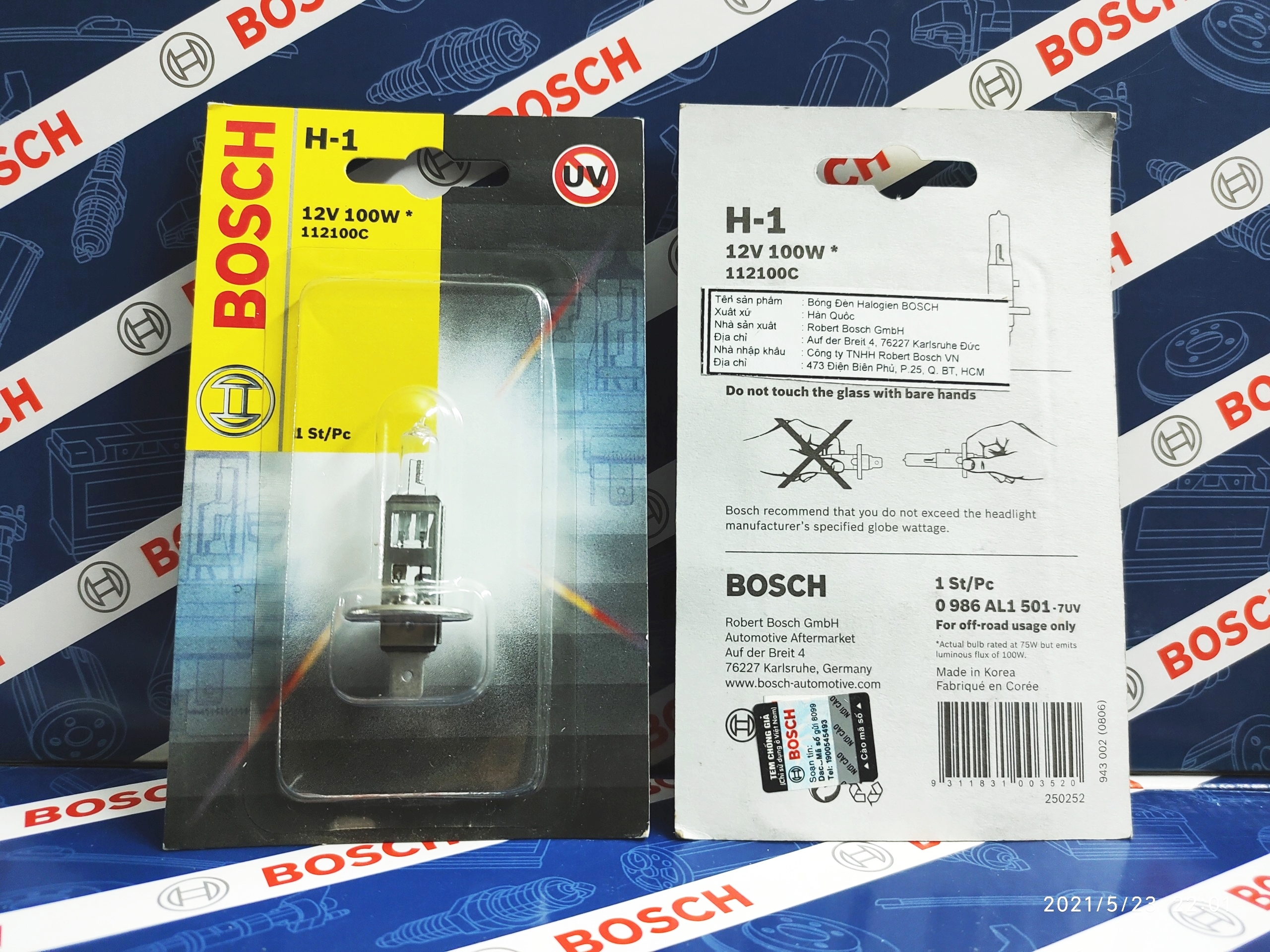 [HCM]Bóng đèn Bosch. H1 12V 100W