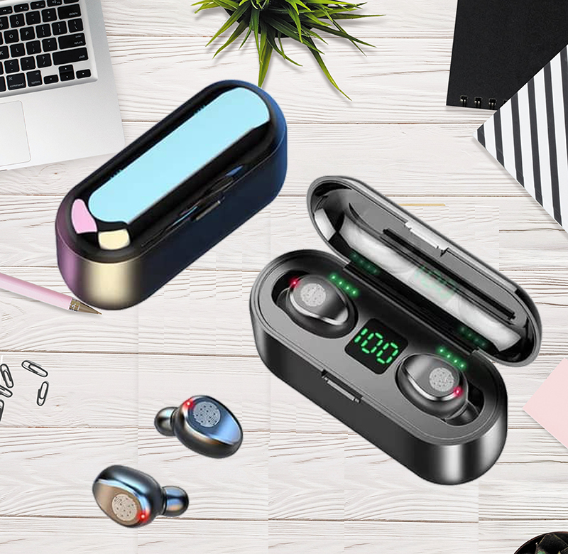 Tai Nghe Nhét Tai Không Dây F9 TWS Chính Hãng, Tai Nghe Bluetooth 5.0, Điều Khiển Cảm Ứng, Có Màn Hình LED, Chống Nước, Hộp Sạc 2000MAh