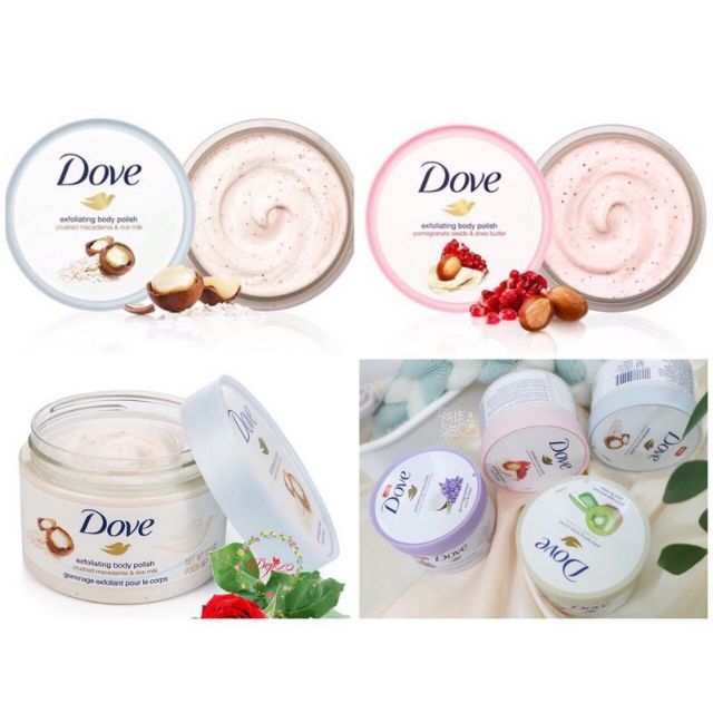 Tẩy da chết toàn thân Dove Exfoliating Body Polish