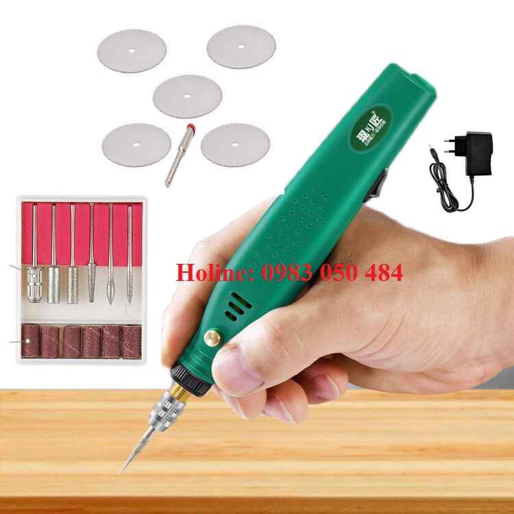 máy khoan mài cắt mini cầm tay 12v chạy điện 220v K0210-13-5R