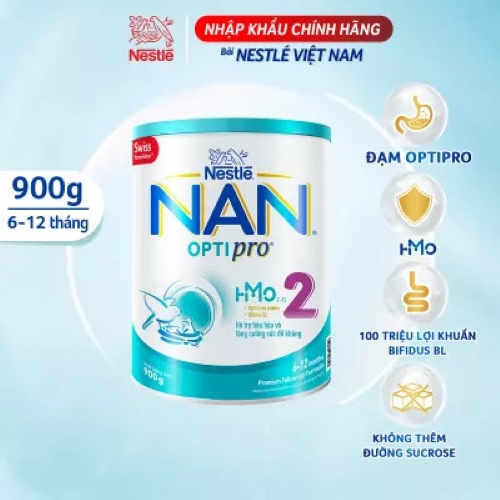 Sữa bột nestle nan opti pro 2 hmo – hộp 900g.