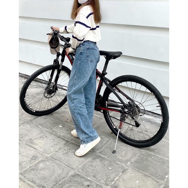 Quần jeans Ống suông dài Ruchan