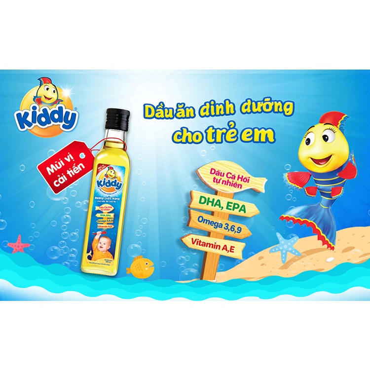 Dầu Ăn Dinh Dưỡng Kiddy Olive/Cá Hồi 250Ml Cho Bé (Date Mới)