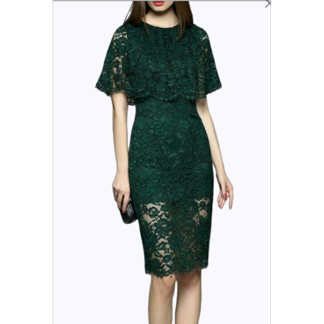 ZERASY - Đầm ren body dự tiệc sang trọng.