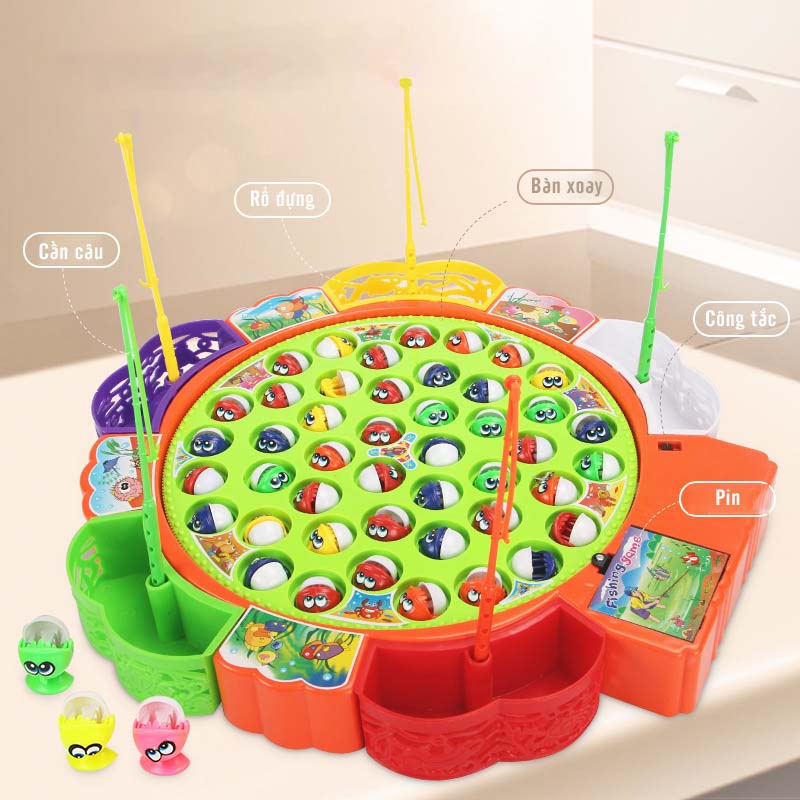 Bộ trò chơi câu cá chạy pin cỡ to - 45 con cá