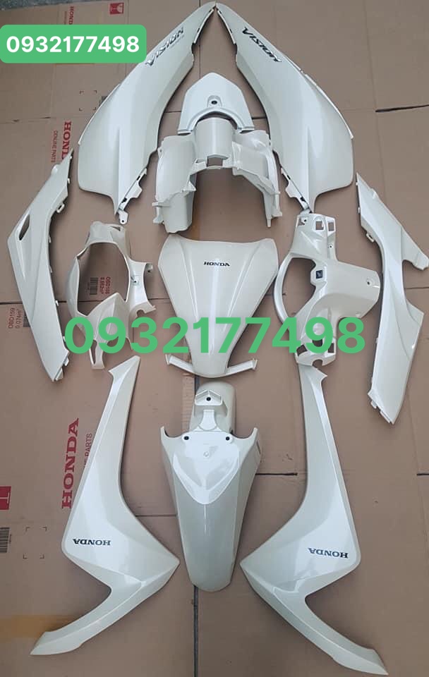 Nhựa màu 12 món cho xe vision đời 2015,2016,2017,2018,2019,2020 zin chính hãng honda