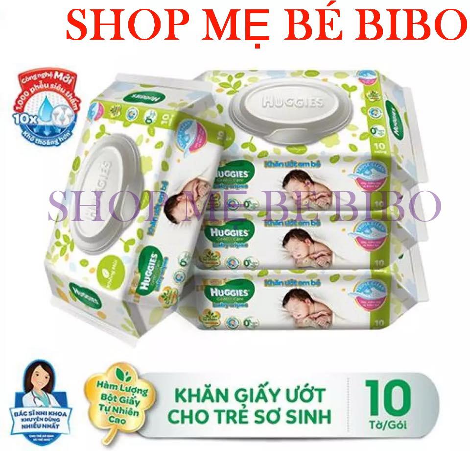 10 GÓI KHĂN ƯỚT HUGGIES 64 MIẾNG KHÔNG MÙI