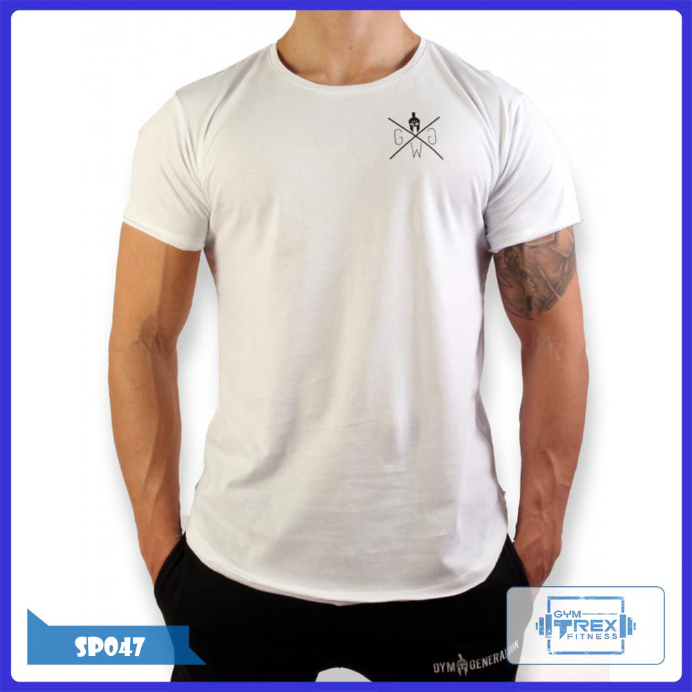 Áo gym nam Gym Trex SP047 - Áo nam tập gym cotton cao câp co dãn 4 chiều (Men T-Shirt,đồ tập quần áo gym,Áo thun phông, thể dục,thể hình, tạ, Fitness)