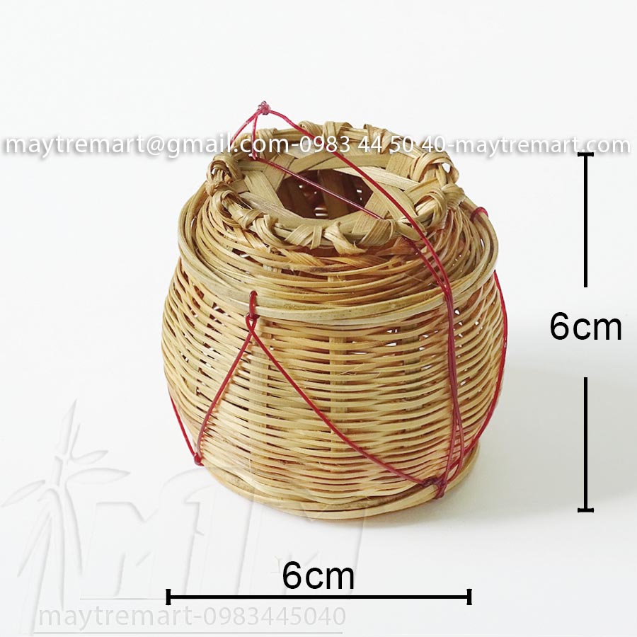 Giỏ tre giỏ cá nhí / phụ kiện trang trí decor