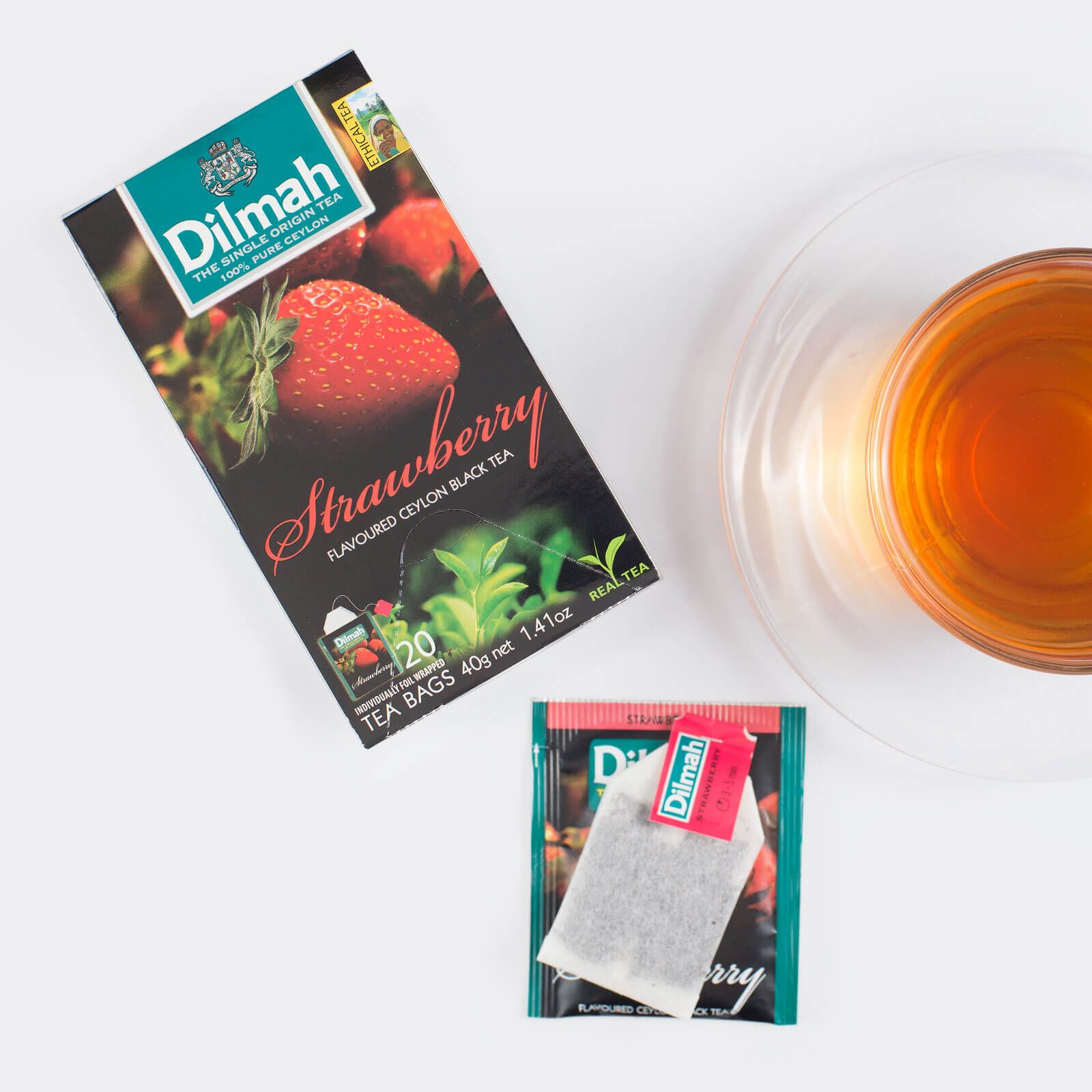 Trà Dilmah túi lọc hương dâu (Hộp 20 túi lọc x 1.5g)