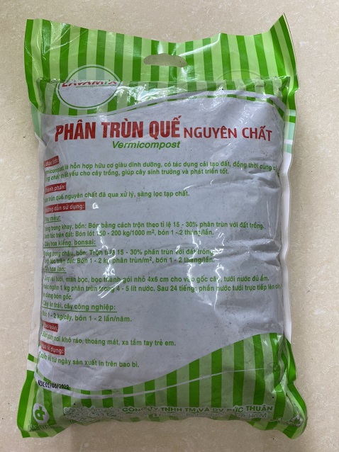 PHÂN TRÙN QUẾ ĐÃ QUA XỬ LÝ BAO 02 KG