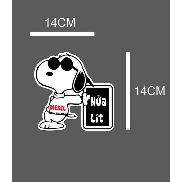 Tem dán logo bình xăng ô tô ngộ ngĩnh. dán mọi màu xe 2