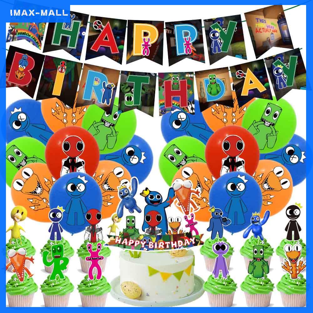 41 chiếc Rainbow Friends Balloons Banner / Flag Cupcake Toppers Game cho bữa tiệc sinh nhật