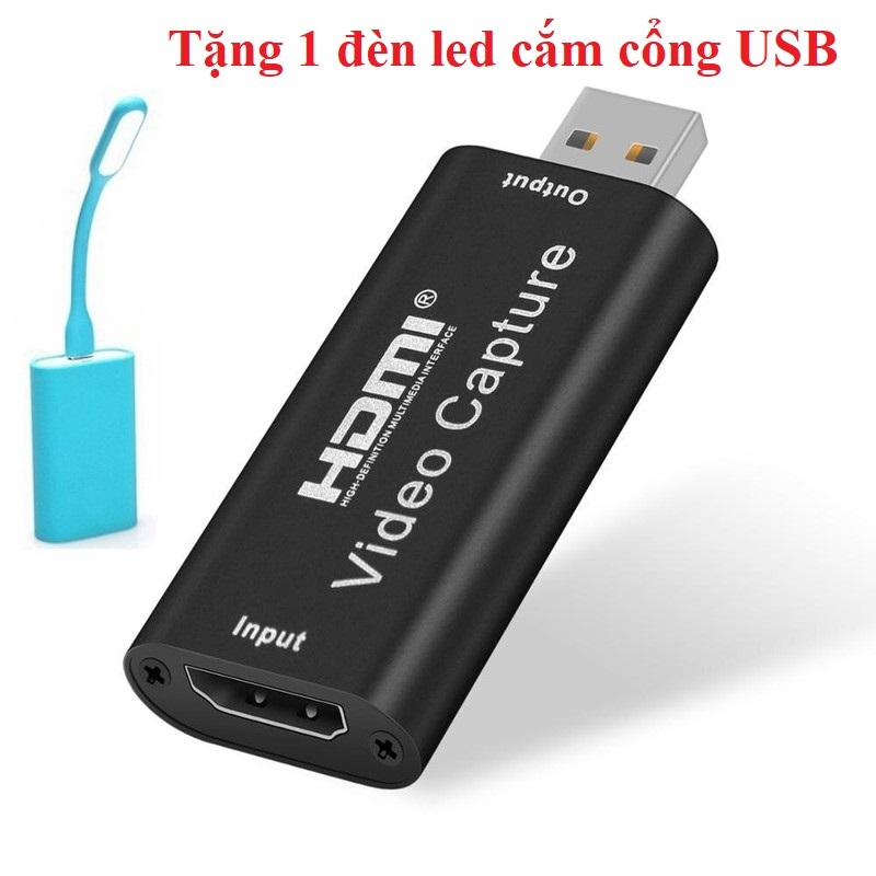 ( Tặng 1 đèn led cắm cổng USB ) HDMI Video Capture USB 3.0 ghi chương trình vào Máy tính