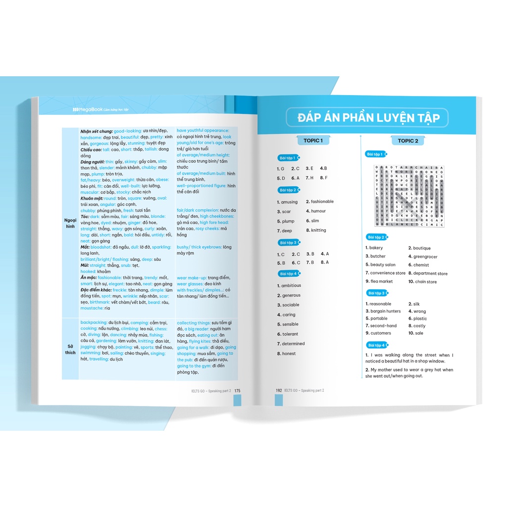 Sách Combo IELTS GO Writing Task 2 & Speaking Part 2 - Megabook
