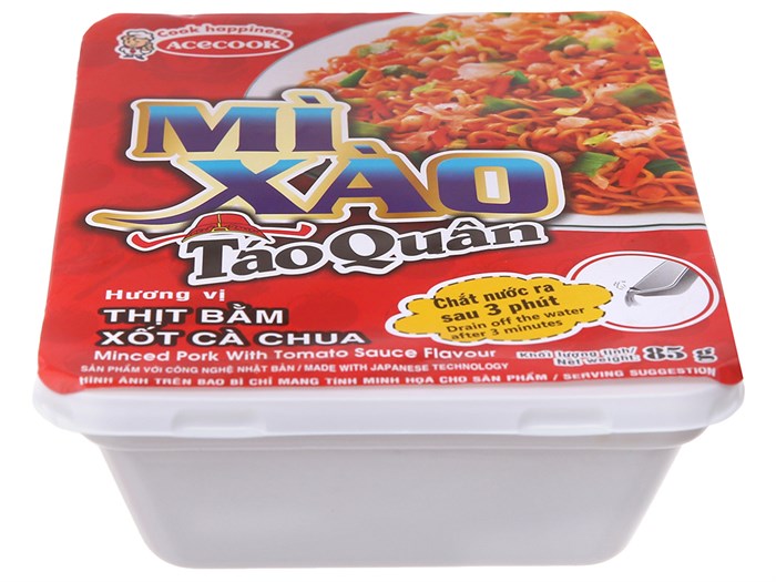 Mì xào Táo Quân Thịt bằm sốt cà khay