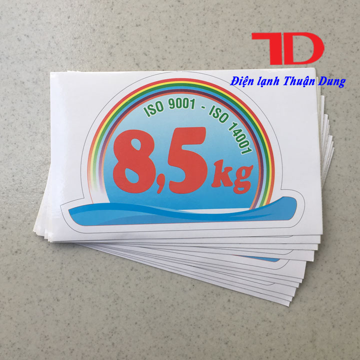Tem dán trang trí Máy Giặt loại 8.5KG
