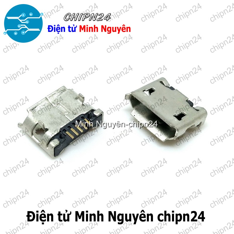 [4 cái] (K148) Đầu Micro USB V1 MK5P (Đầu Jack USB Hàn Board) - HH001634