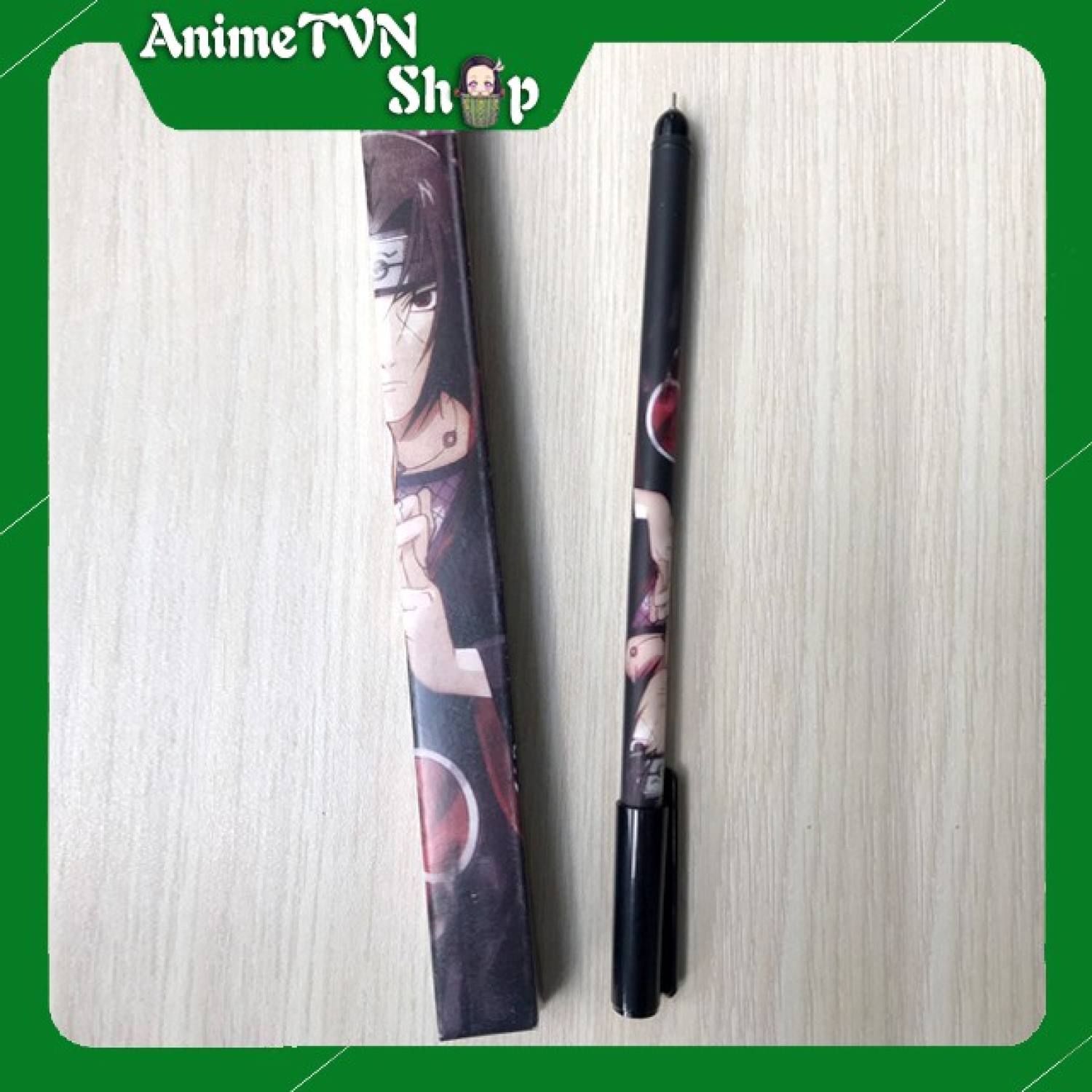 Bút Viết cao cấp Anime Naruto Shippuuden - Dạ bi mực đen kèm hộp in hình thân bút và hộp
