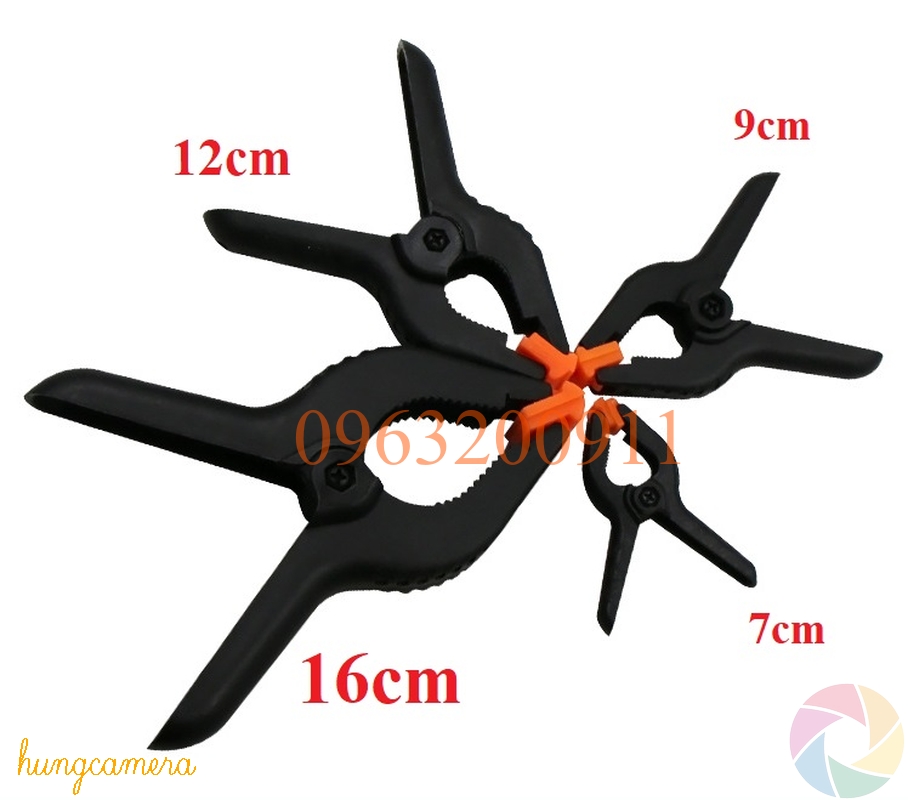 Kẹp phông nền chụp ảnh Studio ( nhiều cỡ 15cm/ 12cm/ 9cm/ 7cm)