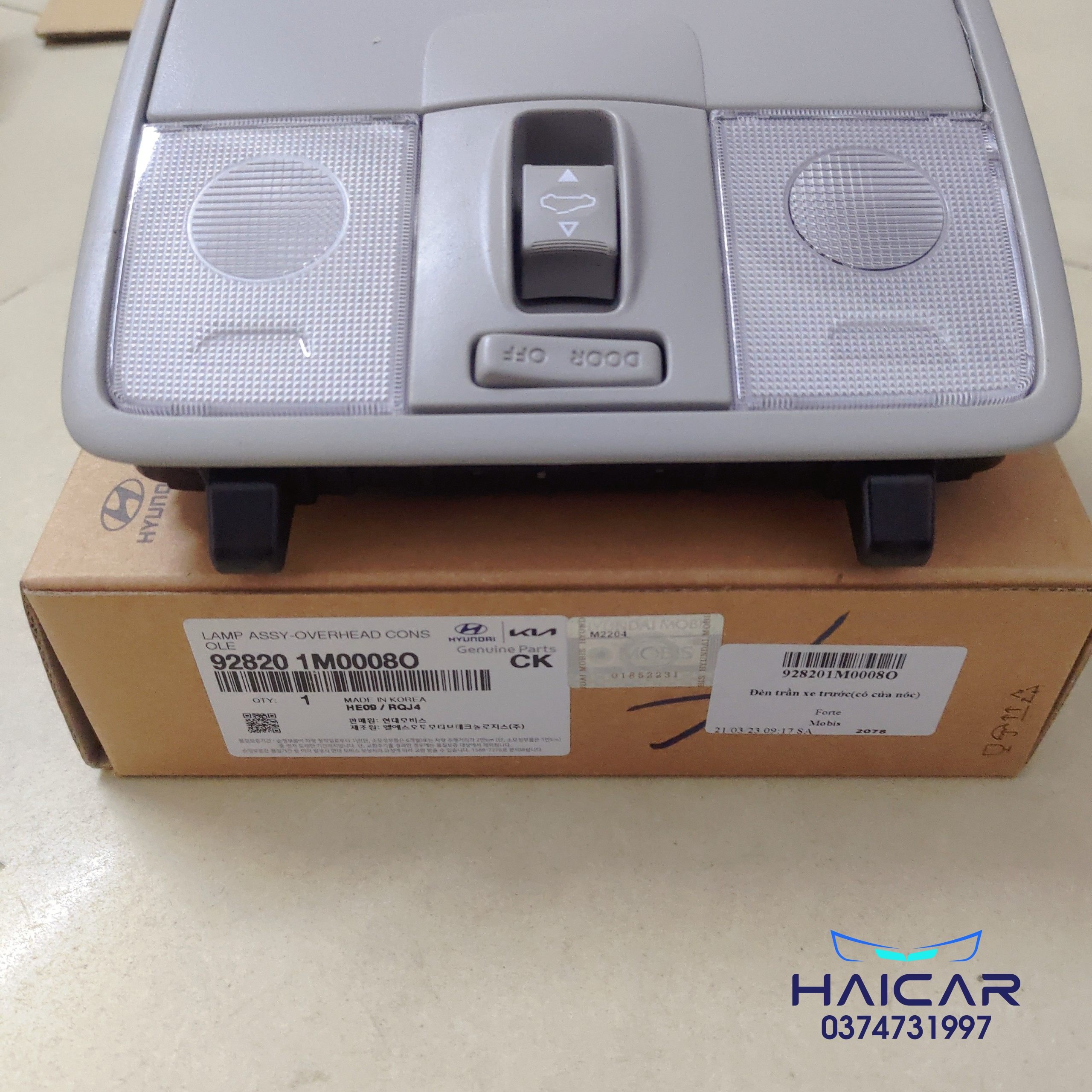 Đèn trần trước có cửa nóc forte xịn chính hãng nhập khẩu mobis Hàn Quốc